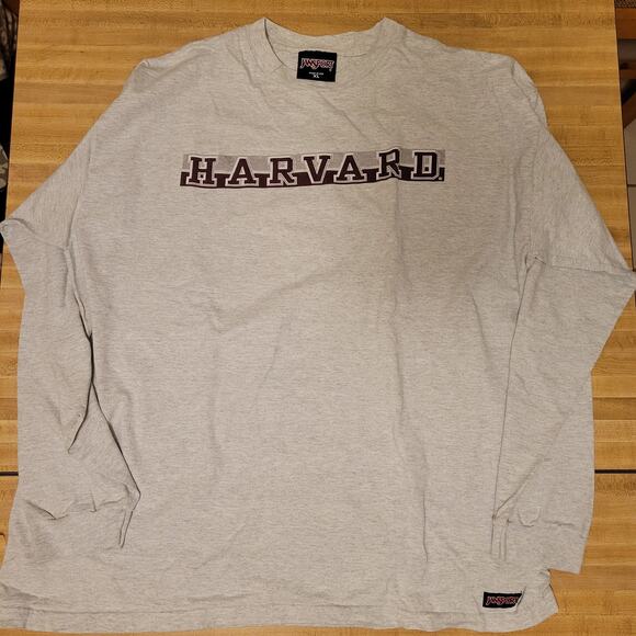 Vintage Harvard Sweatshirt Jansport Men's XL Gray Long Sleeve, Crew Neck - Picture 2 of 6